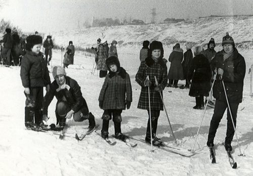 Лыжные соревнования, 1984 год Пляж