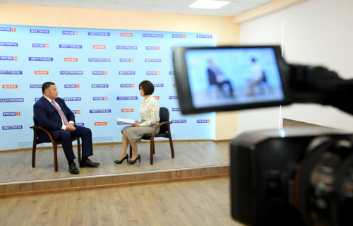 Прямой эфир с участием Губернатора Игоря Рудени на телеканале «Россия 24» Тверь можно посмотреть в сети Интернет