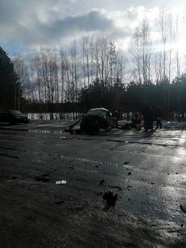 В районе деревни Шебаршино произошло лобовое ДТП