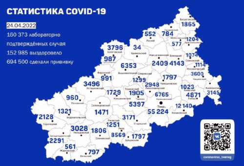 Информация оперативного штаба по предупреждению завоза и распространения коронавирусной инфекции в Тверской области за 24 апреля