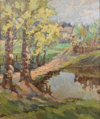 Ю.Л. Керцелли. Пруд в Павловском. 1970-е гг.