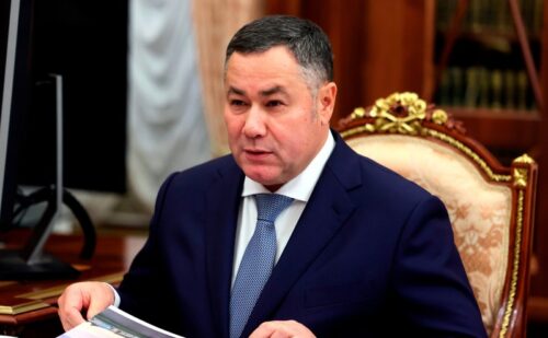 Президент России Владимир Путин провел встречу с Губернатором Тверской области Игорем Руденей